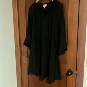 Super fun flowy and flattering black tiered dress